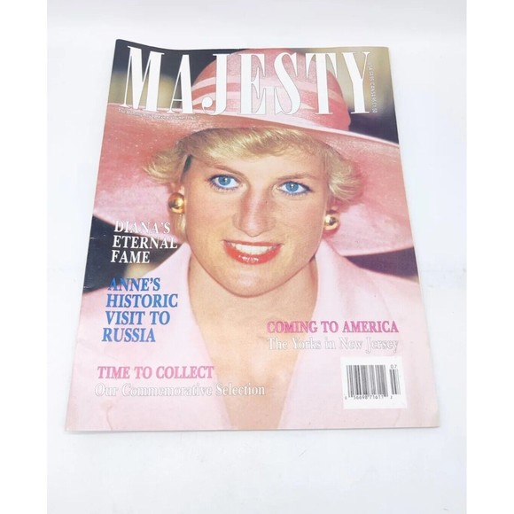 Vintage Majesty Magazine Princess Diana Eternal Fame Coming To America 1990s 90s - Picture 1 of 8